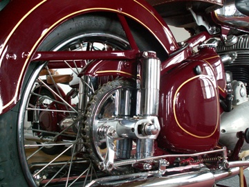 This macro photo of a veteran road warrior ... a beautifully restored motorcycle ... was taken by Tom Martenek (??) of Pacov in the Czech Republic.